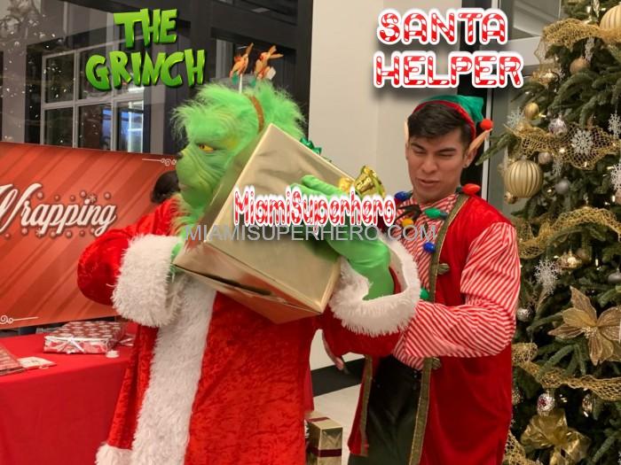 santa helper and grinch