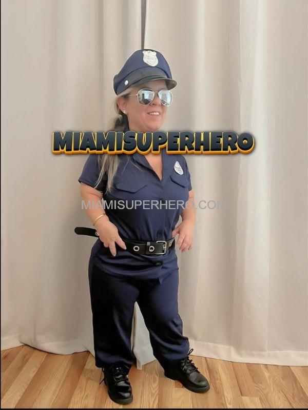 Rent a female midget police costume entertainer for party in Miami